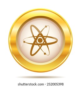 Atoms icon. Internet button on white background. EPS10 vector. 