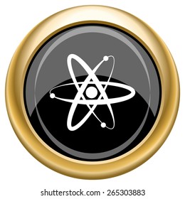Atoms icon. Internet button on white  background. EPS10 Vector. 