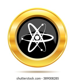 Atoms icon. Internet button on white background. EPS10 vector.
