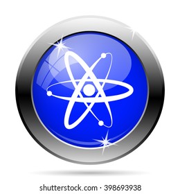 Atoms icon. Internet button on white background. EPS10 vector
