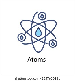 Atoms Icon Symbol vector graphics.