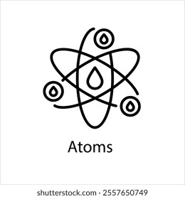 Atoms Icon Symbol vector graphics.