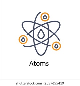 Atoms Icon Symbol vector graphics.