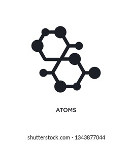 atoms isolated icon. simple element illustration from science concept icons. atoms editable logo sign symbol design on white background. can be use for web and mobile