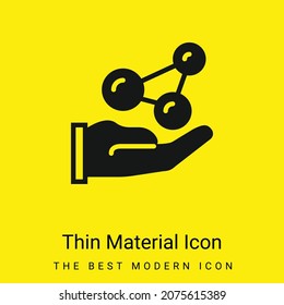 Atoms minimal bright yellow material icon