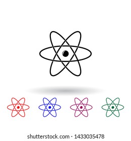 atoms multi color icon. Elements of education set. Simple icon for websites, web design, mobile app, info graphics