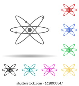 atoms multi color style icon. Simple glyph, flat vector of ecology icons for ui and ux, website or mobile application