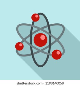 Atoms neutron proton icon. Flat illustration of atoms neutron proton vector icon for web design