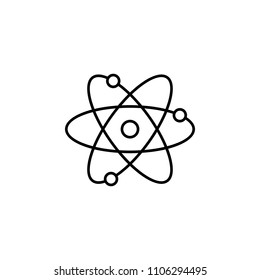 atoms outline icon. Element of simple education icon for mobile concept and web apps. Thin line atoms outline icon can be used for web and mobile on white background