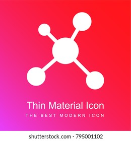 Atoms red and pink gradient material white icon minimal design