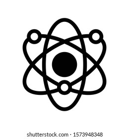 atoms vector glyph flat icon 