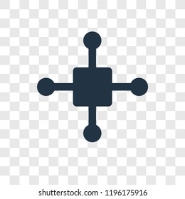 Atoms vector icon isolated on transparent background, Atoms transparency logo concept