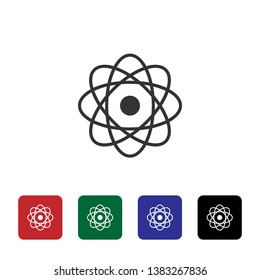 Atoms vector icon. Simple element illustration from biotechnology concept. Atoms vector icon. Bioengineering vector Illustration.