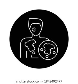 Atopic Dermatitis Black Glyph Icon. Sign For Web Page, Mobile App, Button, Logo