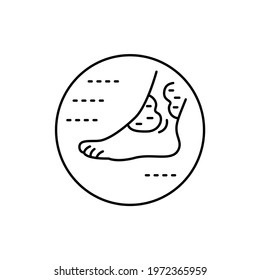 Atopic dermatitis color line icon. Dermatology disease. Isolated vector element. Outline pictogram for web page, mobile app, promo