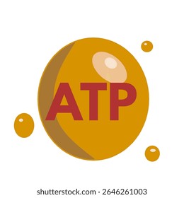 ATP representação de molécula mostarda cor dourada substância molécula composto 