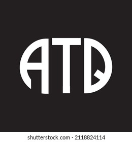 ATQ letter logo design on black background. ATQ 
creative initials letter logo concept. 