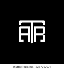 ATR abstract monogram logo design. ATR monogram, minimalist, triangle, hexagon, unique modern flat abstract logo design
