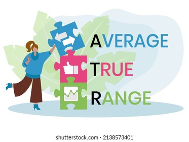 ATR - Average True Range Acronym, Business Concept Background