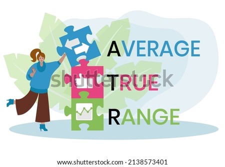 ATR - Average True Range acronym, business concept background