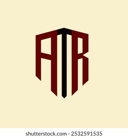 ATR logotipo de letra criativa minimalista. ATR vetor único iniciais alfabeto letra logotipo design
