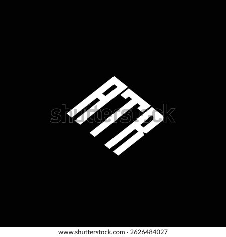 ATR letter logo design on black background.  
ATR letter business logo design. 
ATR creative initials letter logo concept.

