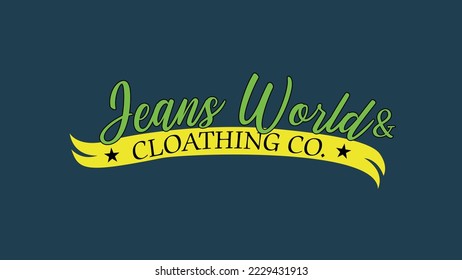 Atractive Jeans World Clothing Logo