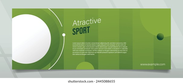 Atractive Sport Green Gradation Background Banner Design