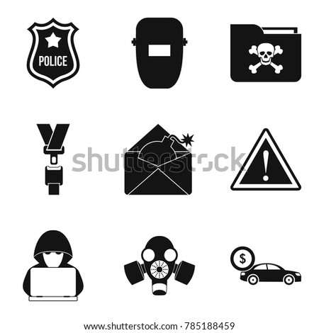 Atrocity icons set. Simple set of 9 atrocity vector icons for web isolated on white background