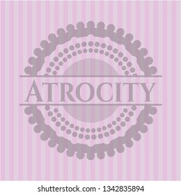 Atrocity retro pink emblem