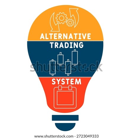 ATS - Alternative trading system acronym. business concept background. vector illustration concept with keywords and icons. lettering illustration with icons for web banner, flyer, landing