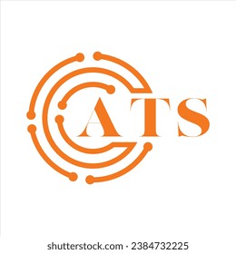 ATS letter design. ATS letter technology logo design on white background. ATS Monogram logo design for entrepreneur and business.
