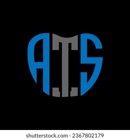 Diseño creativo del logo de la carta de ATS. Diseño único de ATS.
