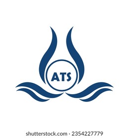 ATS letter logo design with white background in illustrator, ATS Monogram logo design for entrepreneur and business.
