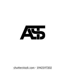 diseño original del logotipo del monograma de la letra ats