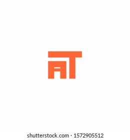 AT,TA Letter Logo Design with Creative Modern