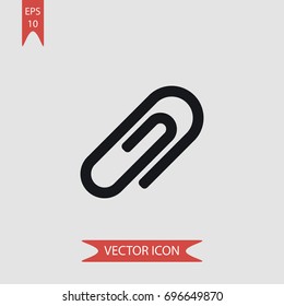 Attach clipboard button vector icon, illustration symbol
