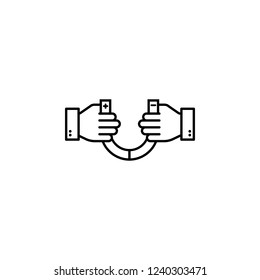 attach, customer retention icon. Element of growth hacking icon. Thin line icon for website design and development, app development. Premium icon