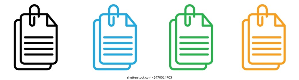 Attach document icon featuring a paperclip and file, perfect for digital file management and email attachments