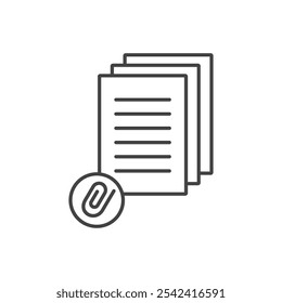 Attach document icon Symbol mark in filled style