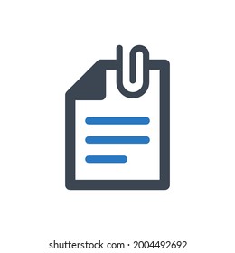 Attach document icon. Vector EPS file.