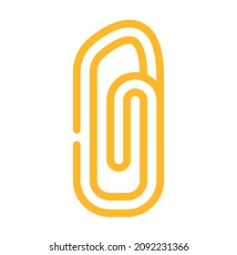 attach file color icon vector. attach file sign. isolated symbol illustration