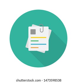 attach file glyph flat vector icon