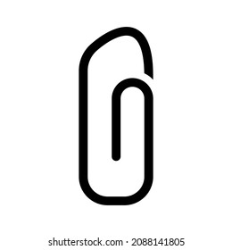 attach file glyph icon vector. attach file sign. isolated contour symbol black illustration