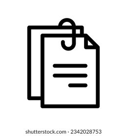 attach file line icon illustration vector graphic. Simple element illustration vector graphic, suitable for app, websites, and presentations isolated on white background