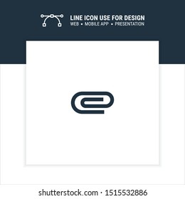 attach file paper clip fastener icon design vector illustration