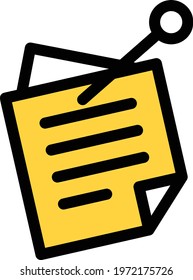 attach file vector line colour icon