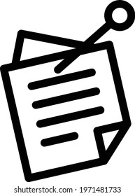 attach file vector thin line icon