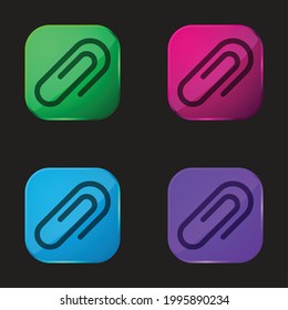 Attach four color glass button icon