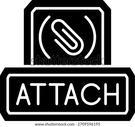 Attach Glyph Style Icon Design